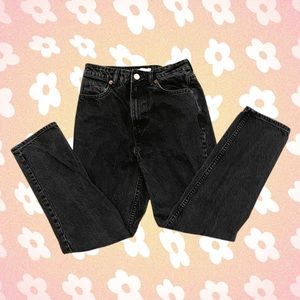 Zara black distressed jeans